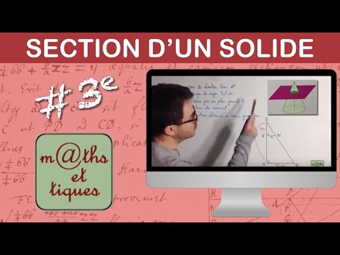 Draw the section of a solid in full size - Third