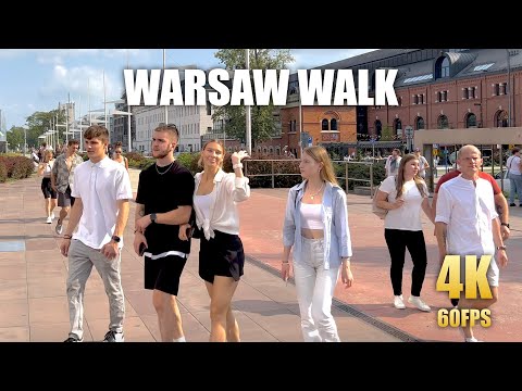 Friendly Warsaw 🇵🇱 Poland Walking Tour (Ultra HD 4K 60 PFS) Virtual Walking Tour NO Talk NO Music