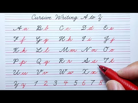 Cursive writing a to z numbers |How to write English capital small letters abcd |Cursive Handwriting