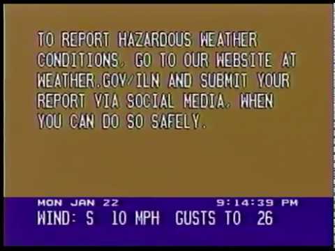 WeatherStar 3000 Simulated - 01/22/2018 from Cincinnati, OH with NOAA Weather Radio and Radar