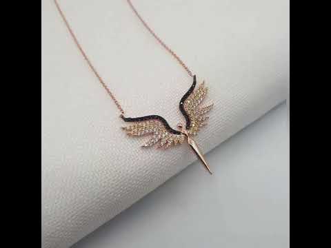 925 Golden Sterling Silver Moissanite Stylish Gold Plated Pendant