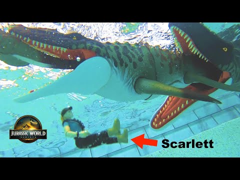 GIANT Mosasaurus Battle! Jurassic World Rebirth Dinosaur Toy Feeding Frenzy