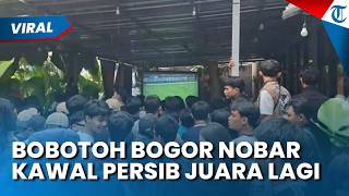 Bobotoh Kawal Persib Hattrick Juara Liga, Suasana Nobar di Kota Bogor Antusias dan Meriah