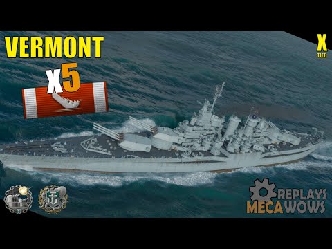 Vermont 171k Dmg 5 Kills | World of Warships Gameplay