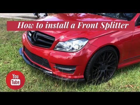How to install a Front splitter on a Benz