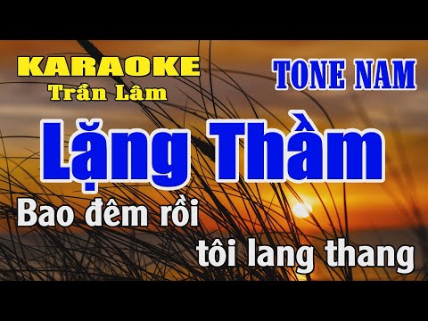 Karaoke Lặng Thầm Tone Nam ( Am ) Karaoke Trần Lâm