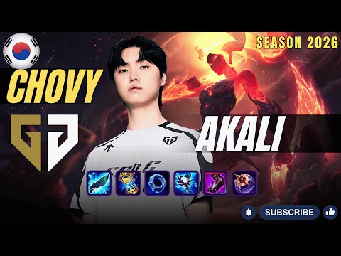 GEN Chovy AKALI vs NS Calix ORIANNA Mid - Patch 26.1 KR Ranked | lolrec