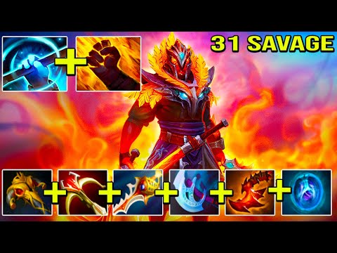 31 SAVAGE PHYSICAL BUILD [ Ember Spirit ] BEST TEAM FIGHT