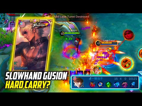 CAN A SLOW HAND GUSION CARRY LATE GAME? | BEST GUSION BUILD 2021 | Gusion Gameplay | MLBB