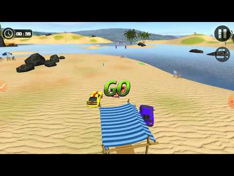 Level 1 in Floating Water Car Driving-Beach Surfing Rascing (Challenge Mode)