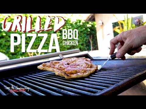 Easy Grilled BBQ Chicken Pizza Recipe | SAM THE COOKING GUY