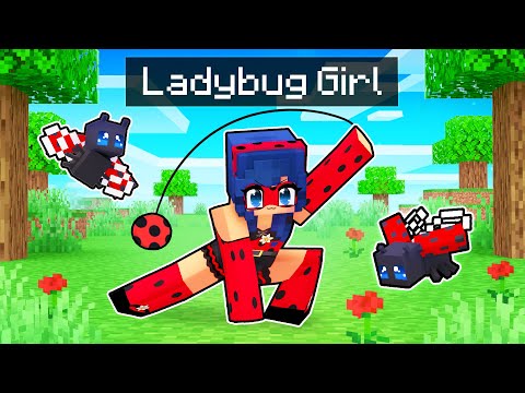 Playing as a MIRACULOUS Ladybug Girl In Minecraft!