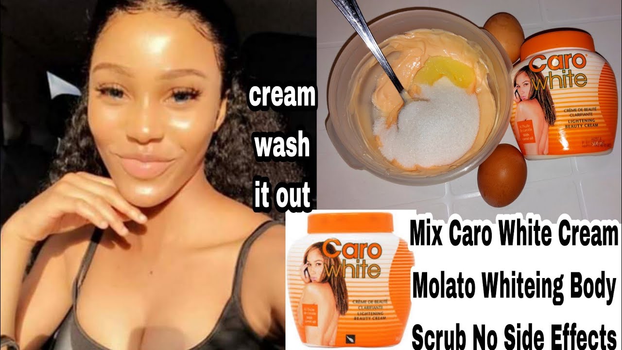 Try This | Caro White Cream Extra Whiteing Molato Scrub Wash It Out No Side Effect body scrub