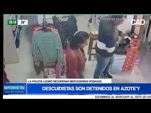 Descuidistas son detenidos en Azote’y