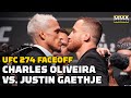 Charles Oliveira, Justin Gaethje Have Intense Faceoff | UFC 274 | MMA Fighting