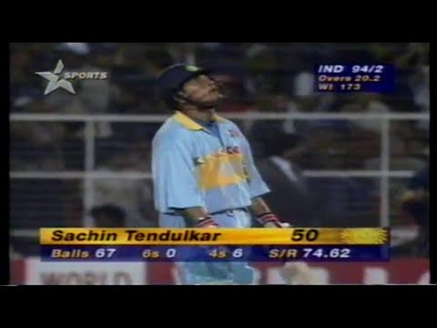 Winning Start for india in World Cup Compain v West Indies at Gwalior 1996