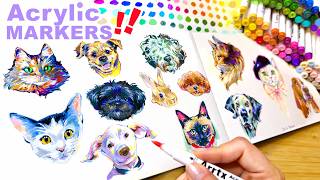Sketchbook to DESIGNER BAGS?! 😳🎨 Painting PETS Live! + Strangers React