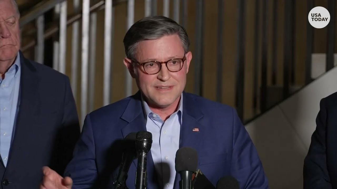 Mike Johnson calls US strikes on Iran 'defensive,' but Democrat senator says 'no imminent threat'