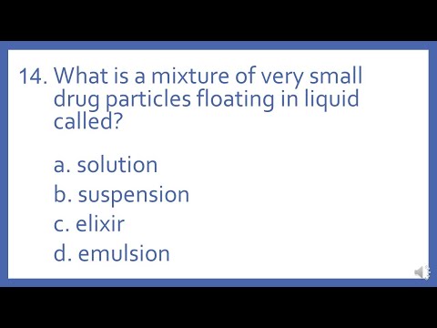 PTCB PTCE Practice Test Question 14 - Drug Dosage Forms (Pharmacy Technician CPhT Test Prep)