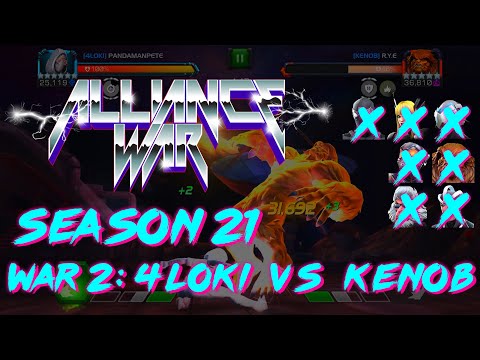 Alliance War: 4L0ki vs KenOB // Season 21 - War 2 // Marvel Contest of Champions