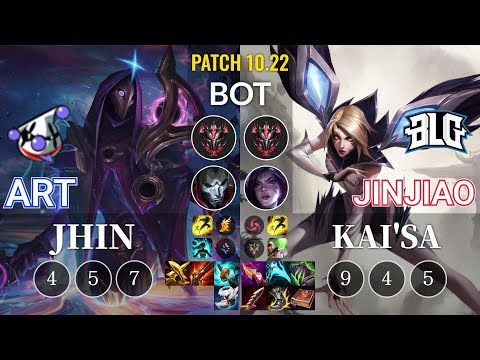 RJ Art Jhin vs BLG Jinjiao Kai'Sa Bot - KR Patch 10.22