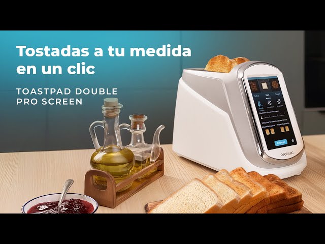 Grille-pain Cecotec ToastPad Double Pro Screen écran tactile TFT 7" 1400W video