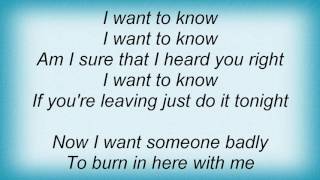 Jeff Buckley - I Want Someone Badly Lyrics
