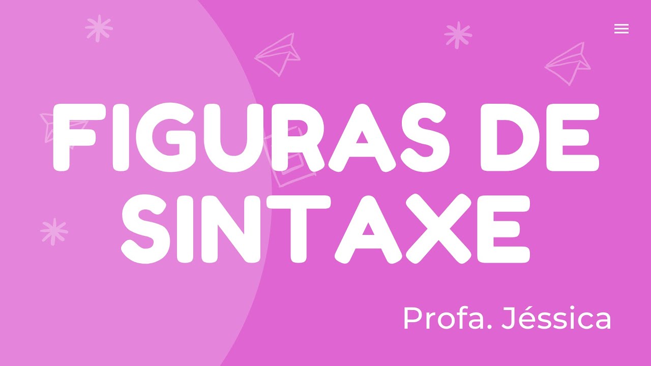 FIGURAS DE SINTAXE
