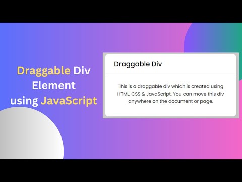 How To Create Draggable Div Element Using Html Css Javascript