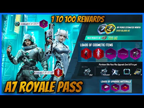 A7 ROYAL PASS IS HERE - 1 TO 100 REWARDS AND RP 50 UPGRADE GUN FIRST LOOK ( BGMI )