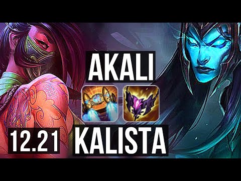 AKALI vs KALISTA (TOP) | 3.4M mastery, 8 solo kills, 900+ games | KR Diamond | 12.21