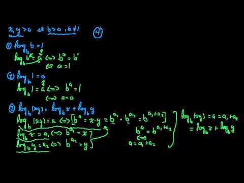 Propriétés des logarithmes