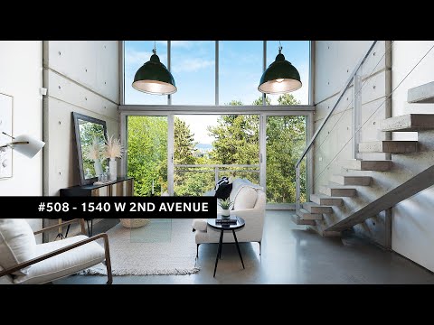 Stunning Penthouse Loft in Arthur Erickson's Waterfall Building :: 508 - 1540 W 2nd Ave, Vancouver