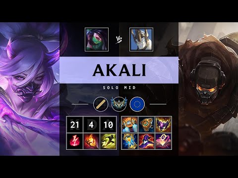 Akali Mid vs Galio - EUW Challenger Patch 25.21