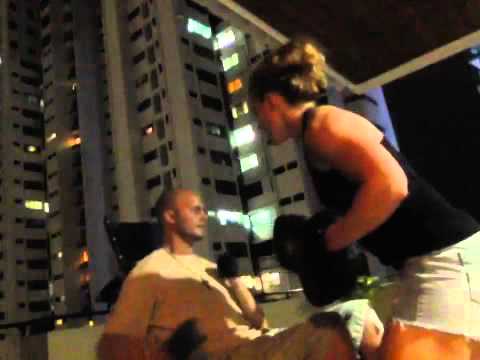 Daniel Leonard and Amy Caperton boxing conditioning