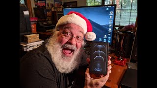 Santa Unboxes Apple iPhone 12 Pro - Retro Geeky Nerd Does The Deed - Wife Is Happy - iOS Time