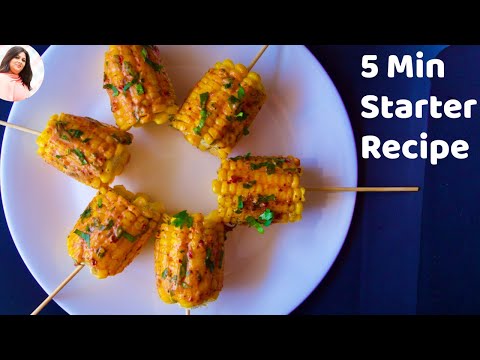 5 min Starter recipe, Best Chilli-Garlic Corn recipe, Winter special recipe,Quick Snacks recipe,alpa