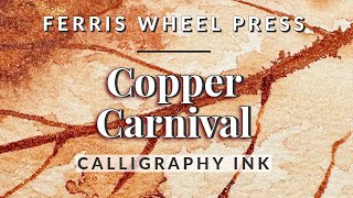 ✨🧡 Acrylic Calligraphy Ink - Copper Carnival - Swatch & Leaf Speedpaint-   #calligraphy