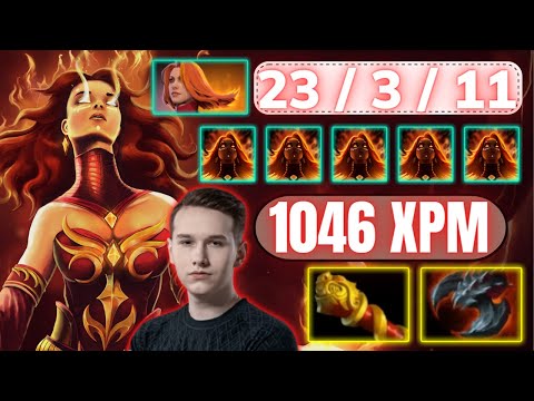 🔥 GPK Lina 23 Kills 🔥 1046 XPM High Damage Right Clicking - Dota 2