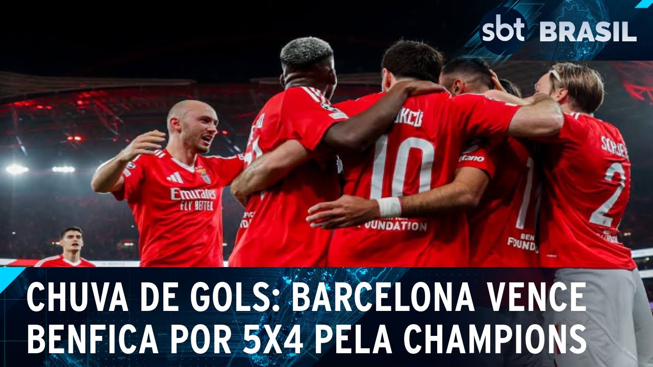 Benfica e Barcelona fazem jogo eletrizante pela Champions League | SBT Brasil (21/01/25)