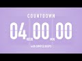 4 Hours Countdown Flip Clock Timer / Simple Beeps 🫐 🔔