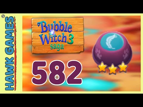 Bubble Witch 3 Saga Level 582 (Release the Owls) - 3 Stars Walkthrough, No Boosters