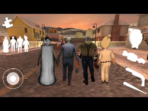 Playing as granny, grandpa, Mr Meat and rod in ice scream 4 on Hard mode