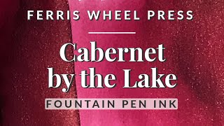 🍷 Cabernet on the Lake FWP Ink Swatch & Comparison - Cool Red Shimmer  Fountain Pen Ink #fountainpen