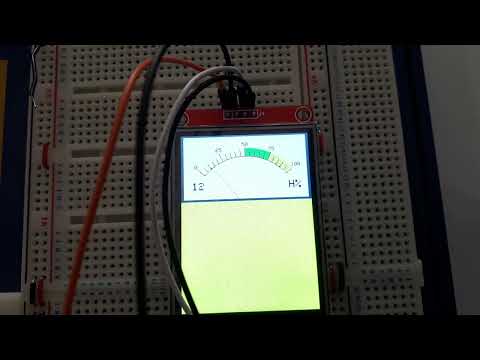 Analogue Gauge on ILI9341 touchscreen display, using ESP32.