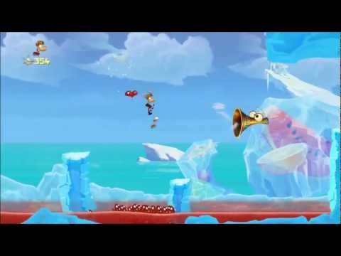 Rayman Origins (1080i HD) Walkthrough Part 24 - Polar Pursuit - Electoons & Lum Medal