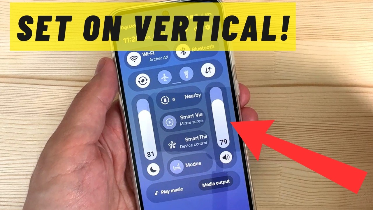 How to Set on Vertical Brigtness & Volume Bars on Samsung Galaxy