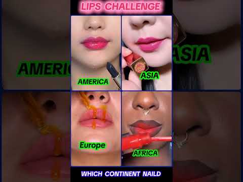 Which continent nailed comment your Flag #lipstick #challenge #makeupchallenge