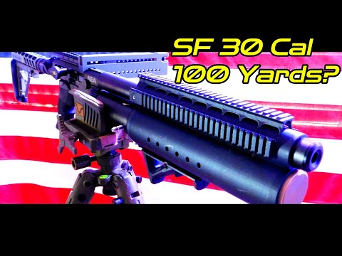100 Yard Test With the AEA SF Select Fire semi auto PCP AIRGUN! 30 Caliber STANDARD: Everyman's Gun