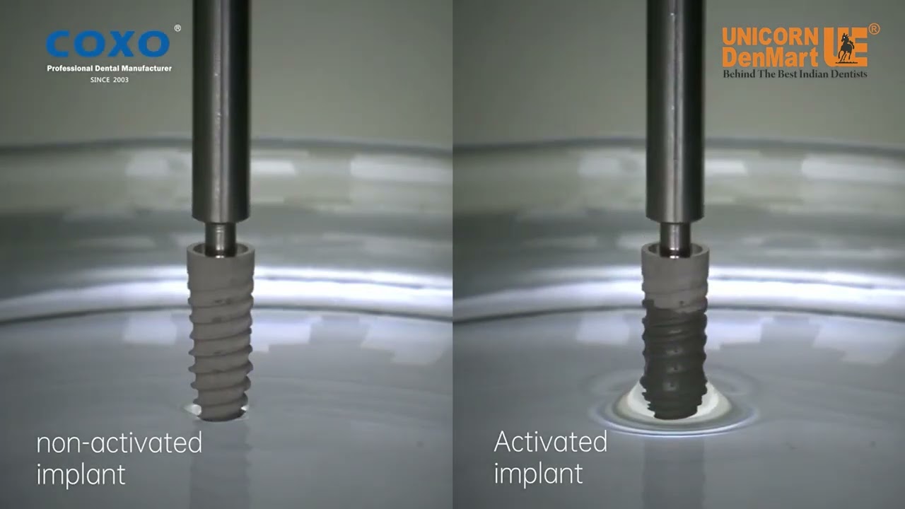 Implant Activator – Hydrophilicity Comparison Video for Dental Implants | COXO UV Technology